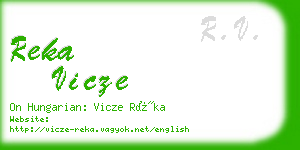 reka vicze business card